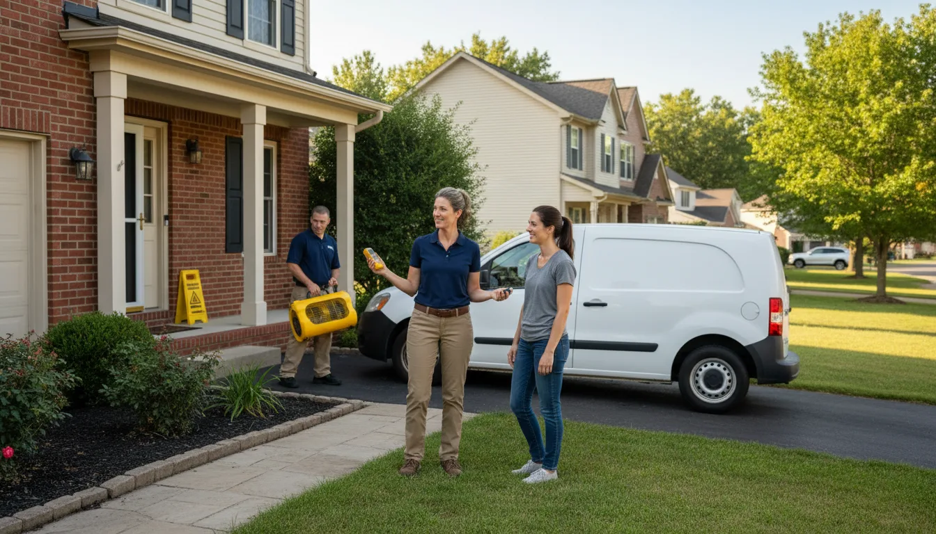 Residential water damage restoration in Houston, MS